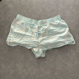 Size small, brand pink, flower teal women boxers/sleep shorts/everyday shorts